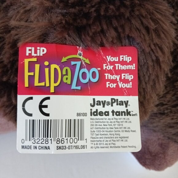 Flip A Zoo Bradley Labrador Brown Dog Rachel White Cat Plush 18" W/ Tag - Picture 6 of 14